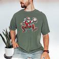 Santa Playing Baseball Catcher Merry Christmas Sport Player Men's Comfort Colors T-Shirt Moss Santa Playing Baseball Catcher Merry Christmas Sport Player Men's Comfort Colors T-Shirt Moss