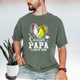 Senior Papa Class Of 2026 Baseball Softball Graduation Heart Men's Comfort Colors T-Shirt Moss Senior Papa Class Of 2026 Baseball Softball Graduation Heart Men's Comfort Colors T-Shirt Moss