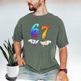 Six Seven Ice Cream Drip Cool Meme 67 Number Baseball Men's Comfort Colors T-Shirt Moss Six Seven Ice Cream Drip Cool Meme 67 Number Baseball Men's Comfort Colors T-Shirt Moss
