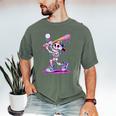 Skeleton Baseball Drip Boys Youth Kids Halloween Men's Comfort Colors T-Shirt Moss Skeleton Baseball Drip Boys Youth Kids Halloween Men's Comfort Colors T-Shirt Moss