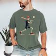 Skeleton Baseball Halloween Costume Men Boys Kids Men's Comfort Colors T-Shirt Moss Skeleton Baseball Halloween Costume Men Boys Kids Men's Comfort Colors T-Shirt Moss