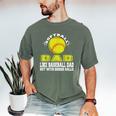 Softball Dad Like A Baseball Dad Softball Father's Day Men's Comfort Colors T-Shirt Moss Softball Dad Like A Baseball Dad Softball Father's Day Men's Comfort Colors T-Shirt Moss
