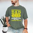 Softball Dad Just Like A Baseball Dad Team Premium Men's Comfort Colors T-Shirt Moss