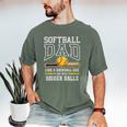 Softball Dad Sports Humor Like Baseball Dad With Big Balls Premium Tri-Blend Men's Comfort Colors T-Shirt Moss Softball Dad Sports Humor Like Baseball Dad With Big Balls Premium Tri-Blend Men's Comfort Colors T-Shirt Moss