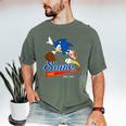Sonic The Hedgehog Sonic Baseball Est 1991 Men's Comfort Colors T-Shirt Moss Sonic The Hedgehog Sonic Baseball Est 1991 Men's Comfort Colors T-Shirt Moss