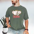 St Louis Leopard Heart Baseball Batter Boys Fan Men's Comfort Colors T-Shirt Moss St Louis Leopard Heart Baseball Batter Boys Fan Men's Comfort Colors T-Shirt Moss