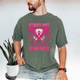 Strike Out Breast Cancer Baseball Ice Cream Drip Men's Comfort Colors T-Shirt Moss Strike Out Breast Cancer Baseball Ice Cream Drip Men's Comfort Colors T-Shirt Moss