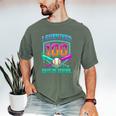 I Survived 100 Days Of School Baseball Drip Men's Comfort Colors T-Shirt Moss I Survived 100 Days Of School Baseball Drip Men's Comfort Colors T-Shirt Moss