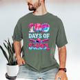 Survived 100 Days Of School Baseball Ice Cream Drip Boy Kids Men's Comfort Colors T-Shirt Moss