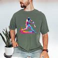 Tie Dye Baseball Dad Fathers Day Men's Comfort Colors T-Shirt Moss