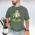 Toddler Baseball Drip Ice Cream Boys Kids St Patricks Day Men's Comfort Colors T-Shirt Moss