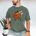 Turkey Baseball Thanksgiving Sports Humor Men Boy Kids Men's Comfort Colors T-Shirt Moss Turkey Baseball Thanksgiving Sports Humor Men Boy Kids Men's Comfort Colors T-Shirt Moss