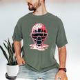 Valentine Baseball Catcher Mask Ice Cream Drip Tee For Boys Men's Comfort Colors T-Shirt Moss Valentine Baseball Catcher Mask Ice Cream Drip Tee For Boys Men's Comfort Colors T-Shirt Moss