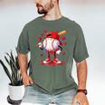 Valentine Baseball Heart Drip Sport Love Valentines Day Boys Men's Comfort Colors T-Shirt Moss Valentine Baseball Heart Drip Sport Love Valentines Day Boys Men's Comfort Colors T-Shirt Moss
