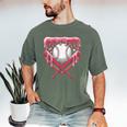 Valentines Baseball Boys Ice Cream Drip Heart Youth Kids Men's Comfort Colors T-Shirt Moss Valentines Baseball Boys Ice Cream Drip Heart Youth Kids Men's Comfort Colors T-Shirt Moss