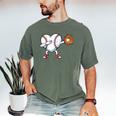 Valentines Day Baseball Ball Heart Dab Boys Kids Men Men's Comfort Colors T-Shirt Moss Valentines Day Baseball Ball Heart Dab Boys Kids Men Men's Comfort Colors T-Shirt Moss