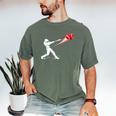 Valentines Day Baseball Batter Silhouette Heart Men's Comfort Colors T-Shirt Moss Valentines Day Baseball Batter Silhouette Heart Men's Comfort Colors T-Shirt Moss