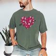 Valentine's Day Baseball Heart Softball Player Sports Lover Men's Comfort Colors T-Shirt Moss Valentine's Day Baseball Heart Softball Player Sports Lover Men's Comfort Colors T-Shirt Moss
