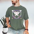 I Wear Purple For Alzheimers Awareness Baseball Heart Ribbon Men's Comfort Colors T-Shirt Moss I Wear Purple For Alzheimers Awareness Baseball Heart Ribbon Men's Comfort Colors T-Shirt Moss