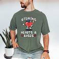 Women's Valentines Day Baseball Stealing Hearts Bases Boys Kids Men Men's Comfort Colors T-Shirt Moss Women's Valentines Day Baseball Stealing Hearts Bases Boys Kids Men Men's Comfort Colors T-Shirt Moss