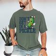 Youth Baseball Catcher Humor Don’t Get In A Pickle Men's Comfort Colors T-Shirt Moss