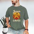 Youth Boy Baseball Jesus Saves Christian Baseball Religious Men's Comfort Colors T-Shirt Moss Youth Boy Baseball Jesus Saves Christian Baseball Religious Men's Comfort Colors T-Shirt Moss