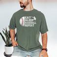 Youth Eat Sleep Baseball Repeat Catcher Boys Men Men's Comfort Colors T-Shirt Moss Youth Eat Sleep Baseball Repeat Catcher Boys Men Men's Comfort Colors T-Shirt Moss