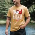 100 Days Of School Cute Bow Baseball Boy Girl Teacher Men's Comfort Colors T-Shirt Mustard