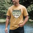 100 Days Of School Home Plate Camo Baseball Dripping Boys Men's Comfort Colors T-Shirt Mustard