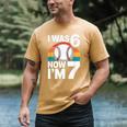 I Was 6 Now Im 7 Baseball Birthday Age 7 Men's Comfort Colors T-Shirt Mustard I Was 6 Now Im 7 Baseball Birthday Age 7 Men's Comfort Colors T-Shirt Mustard