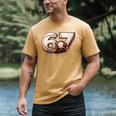6 7 Six Seven American Baseball Graphic Men's Comfort Colors T-Shirt Mustard 6 7 Six Seven American Baseball Graphic Men's Comfort Colors T-Shirt Mustard
