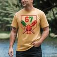 67 Baseball Drip Christmas Meme Six Seven Gen Alpha Slang Men's Comfort Colors T-Shirt Mustard