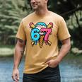 67 Baseball Ice Cream Drip Player Men's Comfort Colors T-Shirt Mustard