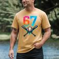 67 Baseball Meme Cool Drip Number 67 Player Or 67th Birthday Men's Comfort Colors T-Shirt Mustard 67 Baseball Meme Cool Drip Number 67 Player Or 67th Birthday Men's Comfort Colors T-Shirt Mustard