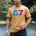 67 Crayon Cool Baseball Crayon 6 7 67 Men's Comfort Colors T-Shirt Mustard