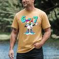67 Meme Six Seven 6 7 Meme Dab Baseball Ice Cream Drip Men's Comfort Colors T-Shirt Mustard