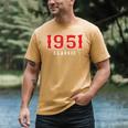 75 Year Old 1951 Classic Baseball Fan 75th Birthday Men's Comfort Colors T-Shirt Mustard