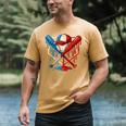 American Baseball Drip Graffiti Ball And Bat Men's Comfort Colors T-Shirt Mustard