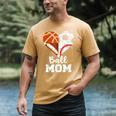 Ball Mom Heart Soccer Basketball Baseball Football Mom Men's Comfort Colors T-Shirt Mustard Ball Mom Heart Soccer Basketball Baseball Football Mom Men's Comfort Colors T-Shirt Mustard