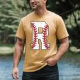Baseball Alphabet Monogram Initial Letter R Men's Comfort Colors T-Shirt Mustard Baseball Alphabet Monogram Initial Letter R Men's Comfort Colors T-Shirt Mustard