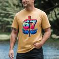 Baseball Bat Hands Drip 67 Six Seven Gen Alpha Slang Meme Men's Comfort Colors T-Shirt Mustard
