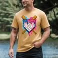 Baseball Boys Ice Cream Drip Baseball Men's Comfort Colors T-Shirt Mustard