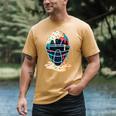 Baseball Catcher Mask Ice Cream Dripping Baseball Boy Youth Men's Comfort Colors T-Shirt Mustard