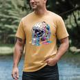 Baseball Catcher Mask Ice Cream Dripping Baseball Boys Men's Comfort Colors T-Shirt Mustard Baseball Catcher Mask Ice Cream Dripping Baseball Boys Men's Comfort Colors T-Shirt Mustard