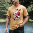 Baseball Christmas Santa Claus Batter Baseball Drip Men's Comfort Colors T-Shirt Mustard Baseball Christmas Santa Claus Batter Baseball Drip Men's Comfort Colors T-Shirt Mustard
