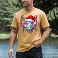 Baseball Christmas Santa Hat Baseball Christmas Drip Men's Comfort Colors T-Shirt Mustard Baseball Christmas Santa Hat Baseball Christmas Drip Men's Comfort Colors T-Shirt Mustard