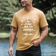 Baseball Christmas Tree Lights Men's Comfort Colors T-Shirt Mustard