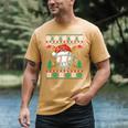 Baseball Christmas Ugly Sweater Santa Sport Men Kids Men's Comfort Colors T-Shirt Mustard
