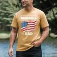 Baseball DAD American Flag Patriotic Father's Day Men's Comfort Colors T-Shirt Mustard