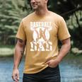 Baseball Dad Apparel Dad Baseball Father's Day Men's Comfort Colors T-Shirt Mustard